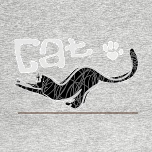 retro grayscale color cat T-Shirt